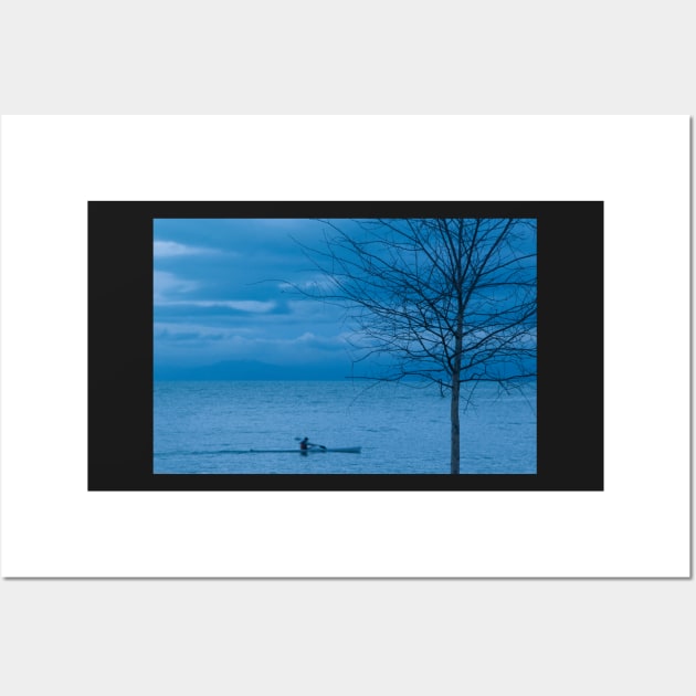 Paddler at Dusk Wall Art by fotoWerner